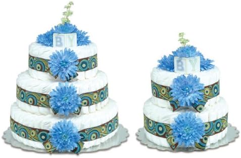Small Blue Mums Diaper Cake