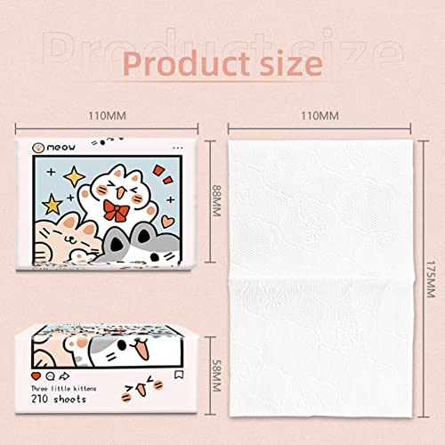 Image of DC DECORIO Tissue Paper (3 Ply, 210 Pulls) | Pack of 10 | 100% Skin-safe Sleek Tissue for Car, Bathroom, Bedroom, Office Random Color
