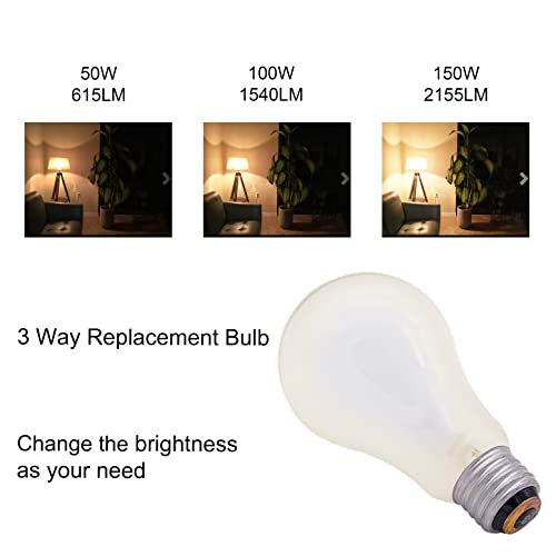Visther 4-Pack A21 3-Way Incandescent Light Bulbs, E26 Base Screw In Bulb, 50-100-150 Watts, 500/1350/1850 Lumens, 2700K Soft White Bulbs #TOP3