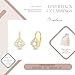 Mia Sarine 14K Yellow Gold Plated 925 Sterling Silver Cluster Drop Antique Look Cubic Zirconia Lever Back Earrings for Women Yellow