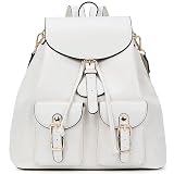 Chillo Women Fashion Flap Backpack Purse Large Vegan Leather Shoulder Bag Multipurpose Design Drawst