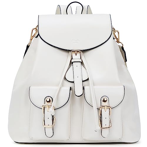 Chillo Women Fashion Flap Backpack Purse Large Vegan Leather Shoulder Bag Multipurpose Design Drawstring Handbags #TOP9