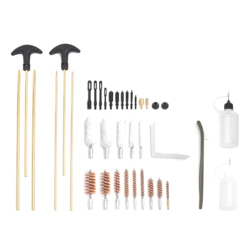 Motanar Gun Cleaning Kit Universal Gun Cleaner for Shotgun, Pistol, Rifle, All Guns with Lightweight Carrying Case (Plastic Jags & Loops)