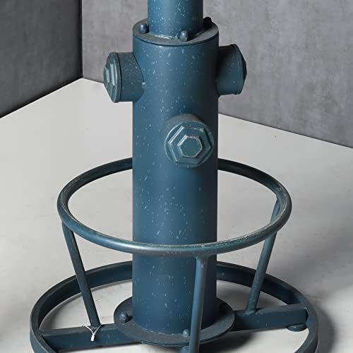 Topower Industrial Bar Table 38.58-48.43" Adjustable Pub Table Kitchen Dining Coffee Bistro Table Antique Blue #TOP5