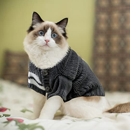Expawlorer Cat Sweater For Cold Weather - Stylish Knitwear Cat Jacket, Soft Cat Vest Shirt Warm Clothing Fall And Winter Pet Clothes For All Different Cats #TOP5