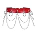BANSSGOTH Frauen PU Leder Harness Body Waist Full Cage Gürtel Körperketten Punk Dance Halloween Karneval Zubehör (rot)