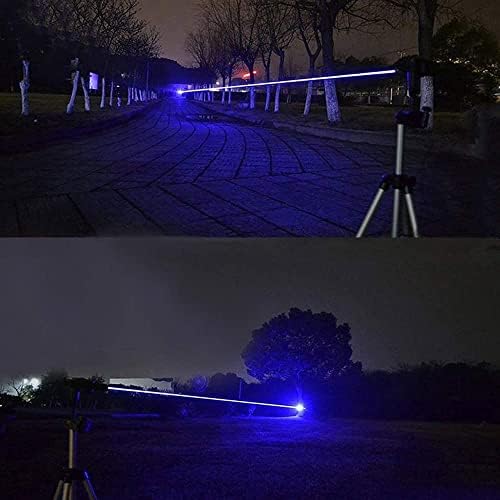 High Power Blue Flashlight with Adjustable Focus for Hiking Camping Travel