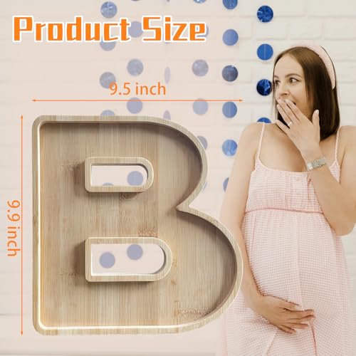 YUARIML Baby Charcuterie Board Letters, Baby Letter Boxes for Baby Shower Table Decorations, Birthday Fillable Wood Letters, Gender Reveal Decorations - Thumbnail 2