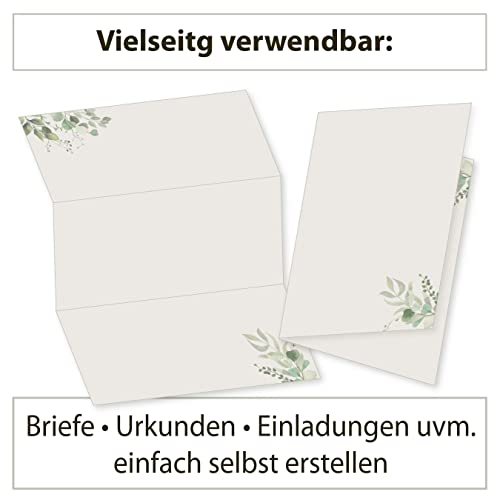 Tara Verde Briefpapier 50 Blatt Papier DIN A4 beidseitig floral Natur Eukalyptus Erwachsene