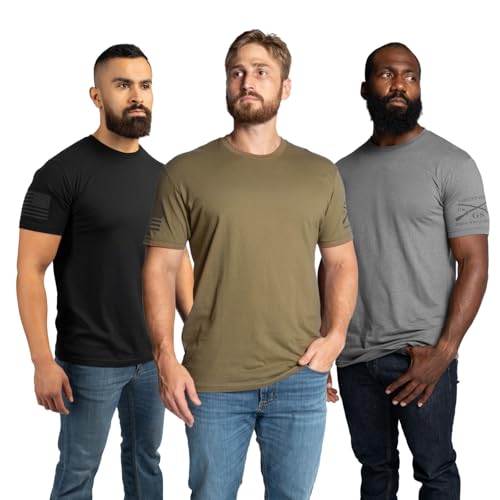 Image of Grunt Style Basic Crew Pack - USA, American Graphic Tee, Patriotic, Everyday, T-Shirts for Men Pack