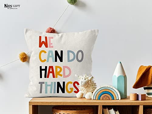 Kies Home®(Double-Sided) Decorative Pillows Throw Pillow Covers 18X18 Home Decor Colorful Throw Pillows Kids Throw Pillow Kids Decorative Pillow Best Gifts Friends Gifts We Can Do Things Populer Gifts #TOP5