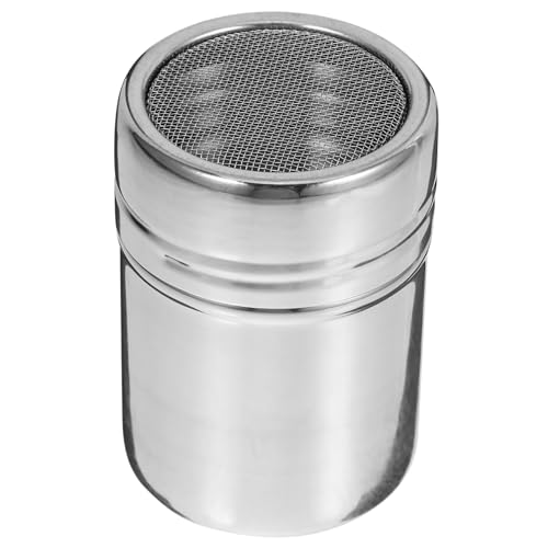 SOLUSTRE Stainless Steel Duster Flour Shaker with Lid Lids Sugar Mesh Sieve Chocolate Cocoa Flour Sifter Powder Baking Spice Shaker Tools Flour Shaker Took Reusable Shaker Silver Pp