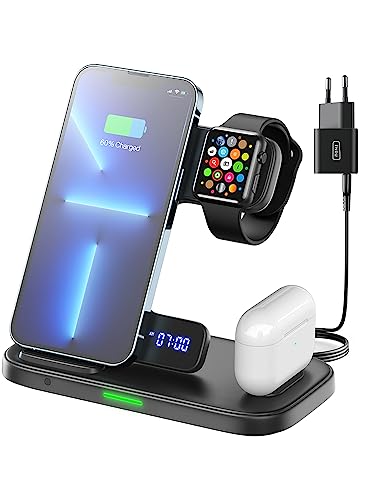 INIU 3 in 1 Caricatore Wireless Stazione, 15W Ricarica Wireless...