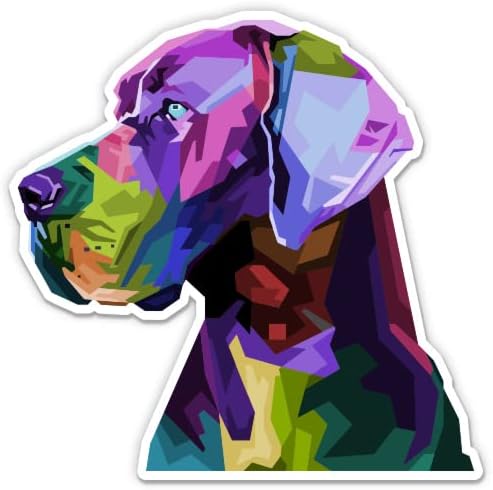 Great Dane Colorful Dog - Calcomanía de vinilo de 5 pulgadas para auto portátil I-Pad - Calcomanía impermeable