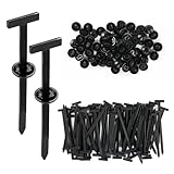 JUSTTOP 60PCS Nylon Universal Cable Tie Buckle for Car,Automotive Zipper Clips,Push Pin Clip Car Daily Repair,Snap-Fit Bumper Retainer Fender Liner Door Panel Fastener