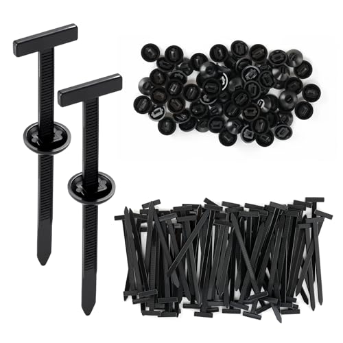 JUSTTOP 60PCS Nylon Universal Cable Tie Buckle for Car,Automotive Zipper Clips,Push Pin Clip Car Daily Repair,Snap-Fit Bumper Retainer Fender Liner Door Panel Fastener