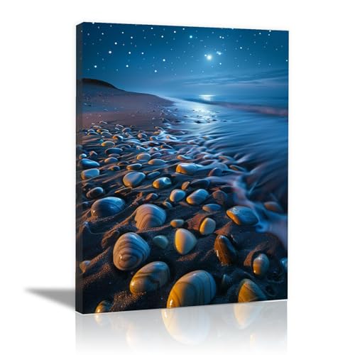 Décoration murale moderne WODJEM tableau paysage sur toile 50x70cm premium