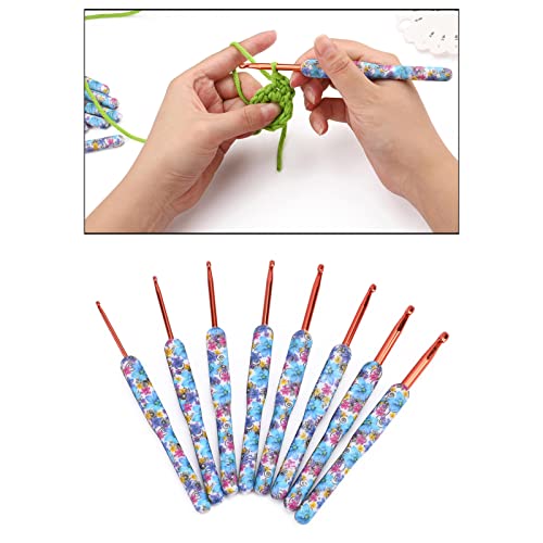 Newmind Conjunto de 8 agulhas de crochê para costura ergonômica, para mulheres, meninas, ferramentas