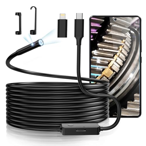 5mm USBborescope Camera AMTORIN Double-Lens Endoscope with a Diameter of 5mm and...
