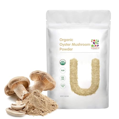 Unleash’d Organic Oyster Mushroom Powder 16oz – 100% Pure, Natura...