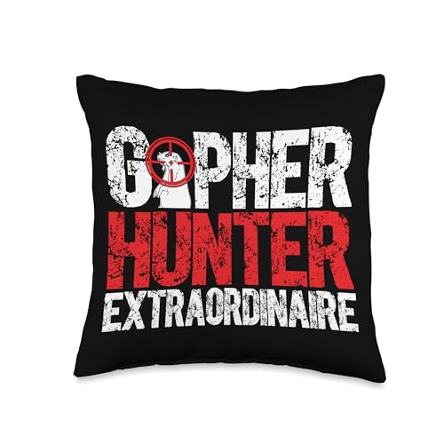 Gopher Hunting Adventure Wilderness Minnesota Season Throw Pillow
