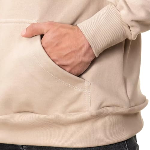 Moletom Liso Masculino Flanelado Blusa De Frio Com Capuz Casaco Sem Estampa (BR, Alfa, G, Regular, R