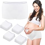Hillban 14 Counts Mesh Underwear Postpartum High Waist C Section Disposable Maternity Hospital Panties for Women (Large)