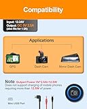 Range Tour Dash Cam Hardwire Kit, Hard Wiring Kit for Car Cam with Mini USB Port 4m Car Charger Power Cord 12V/24V to 5V Charger Cable with 4 Power Fuses Tap Adapters for Dashcam GPS etc - Image 5