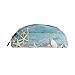 Produktbild bennigiry Meer Seestern Sand Holz Muscheln Halbkreis Bleistift Fall, großes Fassungsvermögen Pen Tasche Pen Pouch Stationery Tasche Reißverschluss Box Office Organizer Travel Make-up Tasche