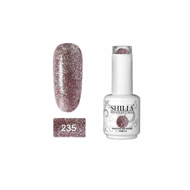 Image of Shills Professional Uv /Led Soak Off Gel Polish (Gel Nail Polish) Glossy Finish Nail Polish Color Shade 235, 15 Ml