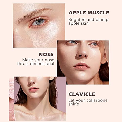 Newbang Highlighter Palette,Illuminator Powder Palette Highlighter,Glow Bronzer Powder Makeup Highlighter Kit,3 Highly Pigmented Face Highlighter Shimmer Colors - Vegan, Cruelty Free & Hypoallergenic #TOP3