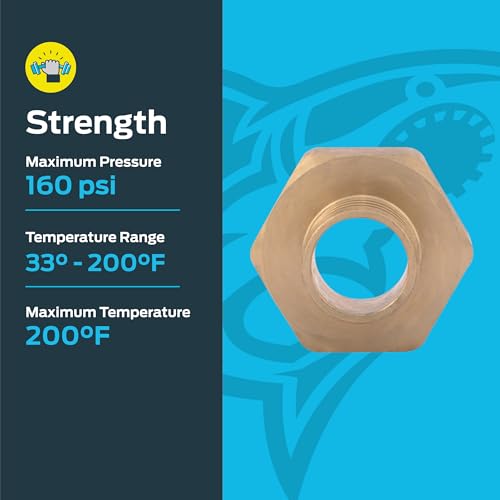 Image of SharkBite 3 /4 Inch Crimp Female Adapter, Brass Plumbing Fitting, PEX Pipe, PE-RT, UC088LFA