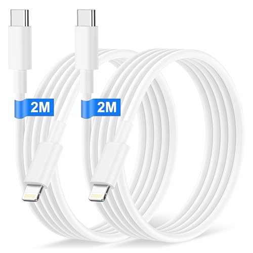 USB C to Lightning Cable 2M 2Pack[Apple MFi Certified] Original Fast iPhone Charger Cable Fast Charging Type C to Lightning Cable iPhone Wire Lead for iPhone 14 Pro Max/Plus/13/12/11/XS/8/iPad