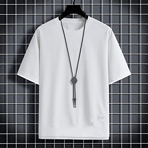 T-shirt blanc ample pour homme L grand format