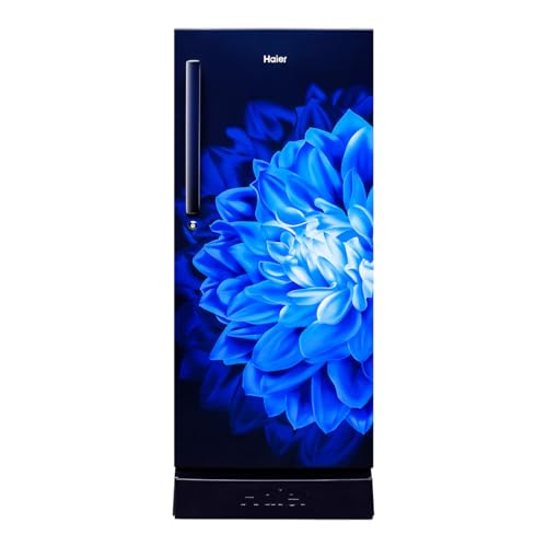 Image of Haier 190 L, 3 Star, Marine Dahelia Finish Direct Cool Single Door Refrigerator with Base Drawer REF HRD-2103PMD-P