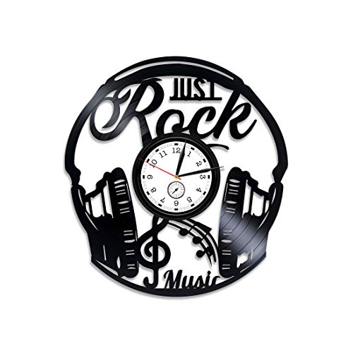 Product Image of the Kovides Rock Music Vinyl Wall Clock The Rock Clock Rock Vinyl Clock Rock Music Wall Clock Vintage Rock Vinyl Record Wall Clock Rock Music Gift for Man Rock Birthday Gift for Him 12 inch Clock