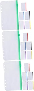 BESTOYARD 18 Unidades De Saco Com Zíper Colorido Envelopes De Plástico Saco Transparente Pequenas Pastas De Plástico Transparente Pasta De Envelope Com Zíper Porta-Documentos Com
