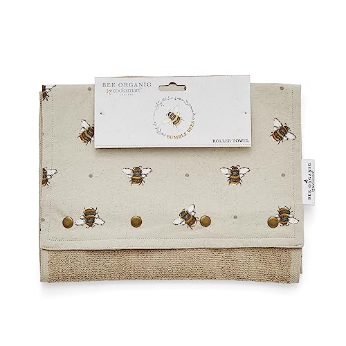 Cooksmart British Designed Roller Towel | Roller Towel for Bathroom or Kitchen | Roller Towels Bumble Bees