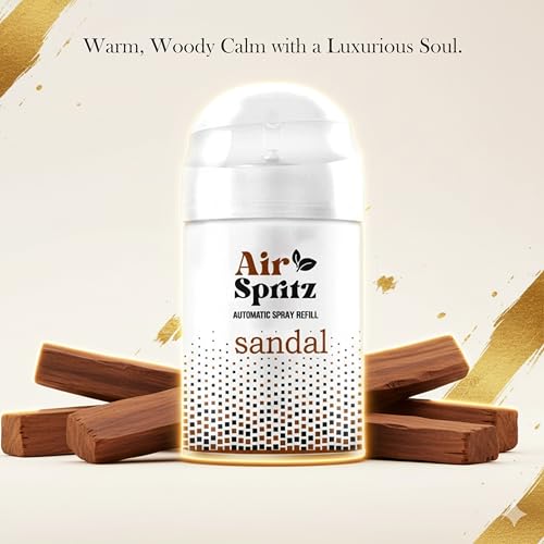 Image of Air Spritz 225ml Freshmatic Automatic Air Freshener Refill (GREEN APPLE | LAVENDER | SANDALWOOD | JASMINE - Pack of 4) | Automatic Room Freshener, Bathroom Freshener and Room Spray