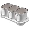 3 stuks smaakgeval set flip plastic smaakstof box kruiden opbergdoos jam met cover en lepel keukengereedschap Kruiden…
