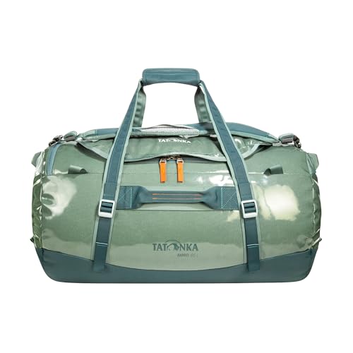 Image of Tatonka Barrel 65L - Wasserfeste Reisetasche mit Rucksackfunktion, grosser Offnung, gepolstertem Boden und abschliessbarem Reissverschluss, Sage Green, 65 Litres, Durable travel bag with stowable