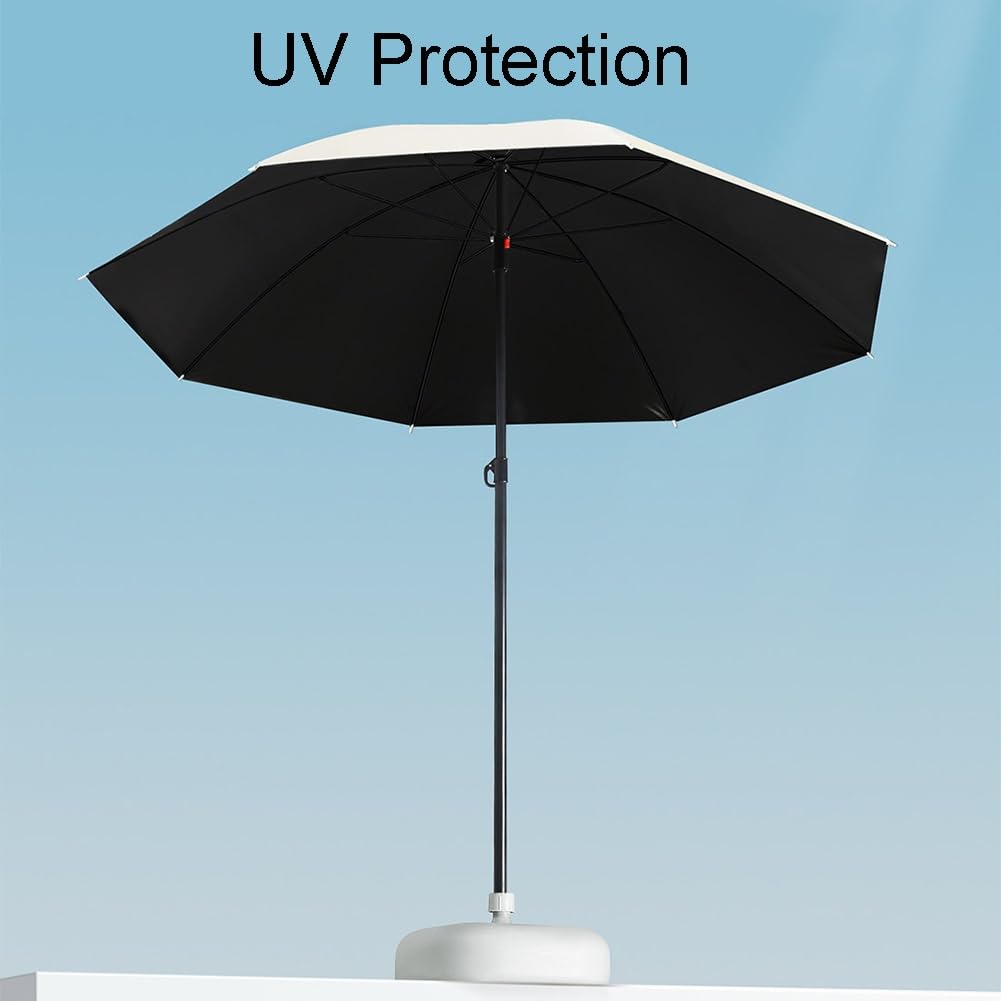 Parasol ogrodowy 190 cm przenośny, parasol plazowy z ochrona przeciwsłoneczny UPF 50+ i wodoodporny, na trawnik, podwórko, taras