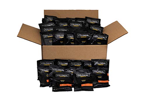 Colonial Coffee Roasters In-Room Hotel Decaf Coffee Filter Portion Packs, Decaffeinated Dark Roast, 150 Packs/Box, .5 oz Individual Pouch for 4-Cup Brewer Pot