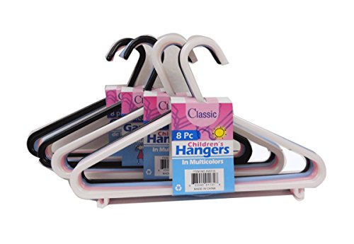 THE UM24 Set of 32 Classic Plastic Kids Hangers – Children's Hanger 11.5” Wide