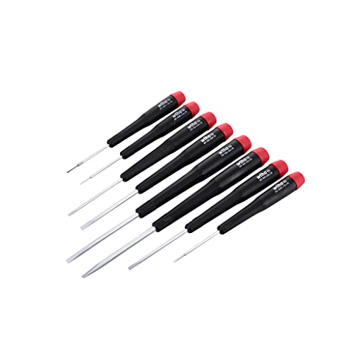 Wiha 26099 Precision Slotted Screwdriver Set In Canvas Pouch, 8 Piece Set #TOP3