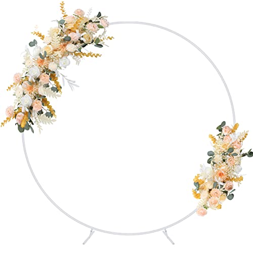 6.6Ft Round Backdrop Stand, Metal Circle Balloon Arch Kit, Wedding Ring Arch Stand For Party Backdrop Decoration, Baby Shower, Birthday Anniversary Bridal Decoration, White #TOP7