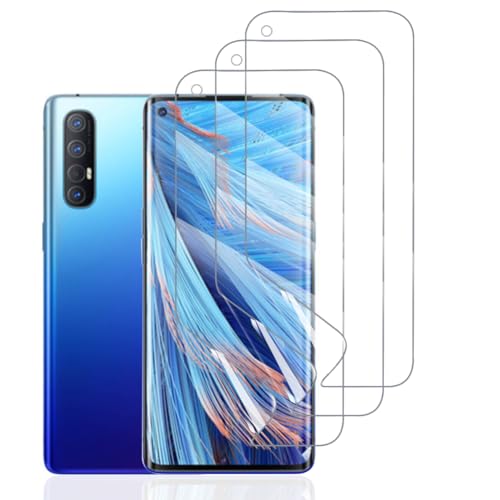 Hhfcryst Protector de Hidrogel Protector para Oppo Find X2 Neo, 3 Piezas TPU Protectores de Pantalla HD Transparente Suave (Vidrio no templado)