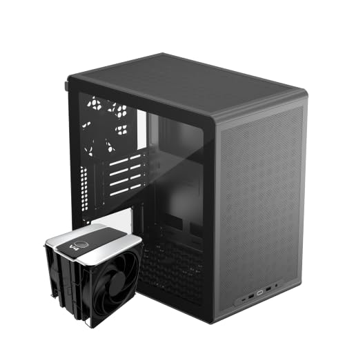 Image of Cooler Master Q300L V3 Micro-ATX PC Case + V4 Alpha 3DHP CPU Air Cooler High Airflow Bundle