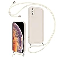 Xylota Cover Cordino per iPhone 12/iPhone 12 Pro 6,1,Aesthetic Disegni Floreale Custodia con Corda Regolabile Tracolla Laccio, Ultra Sottile Silicone Morbido TPU Bumper Antiurto Protettiva Case,Viola