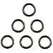 MagiDeal Set of 6 Round Bag Black Alloy Spring Loaded Clasp Keyring Buckle –Black